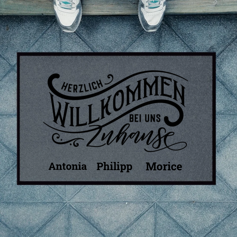 Fußmatte Herzlich Willkommen