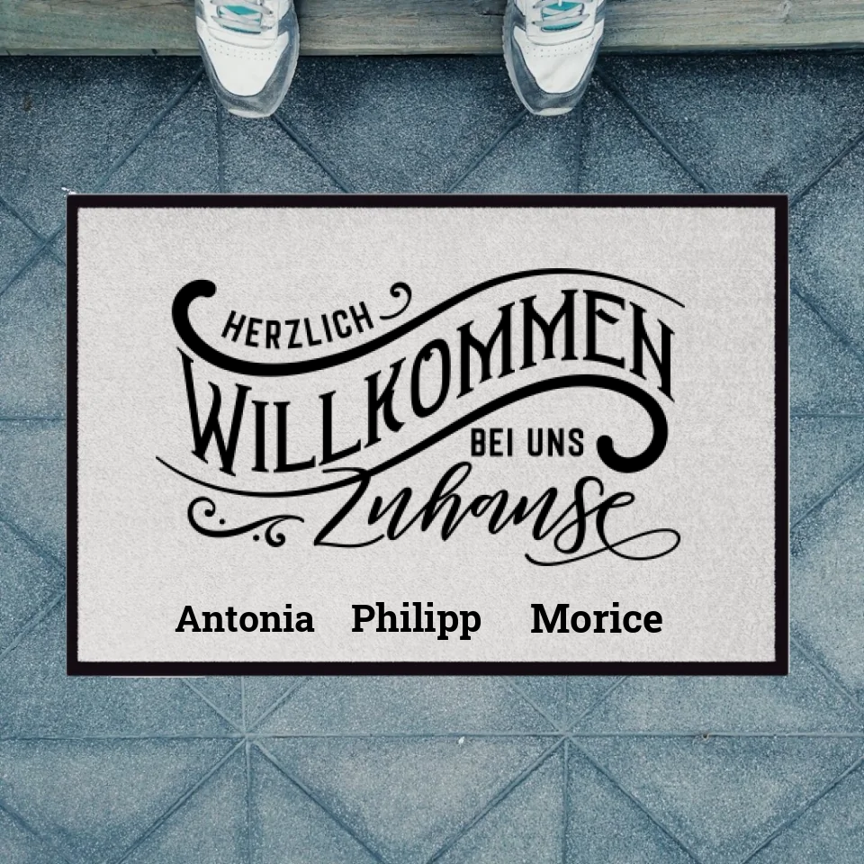 Fußmatte Herzlich Willkommen