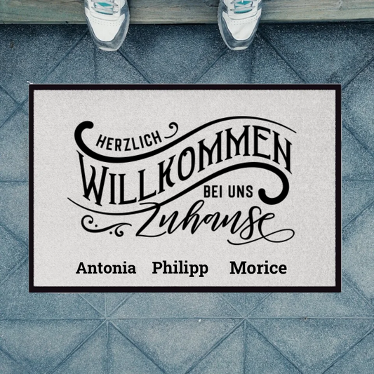 Fußmatte Herzlich Willkommen