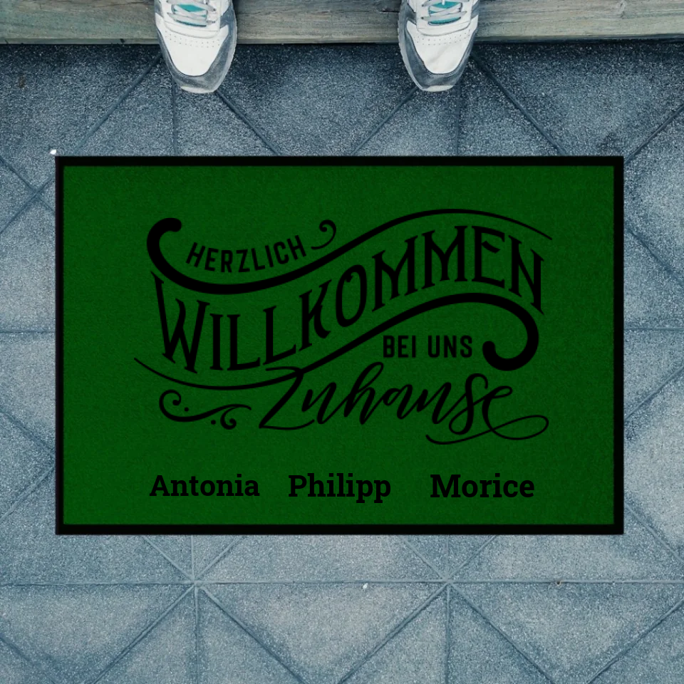 Fußmatte Herzlich Willkommen
