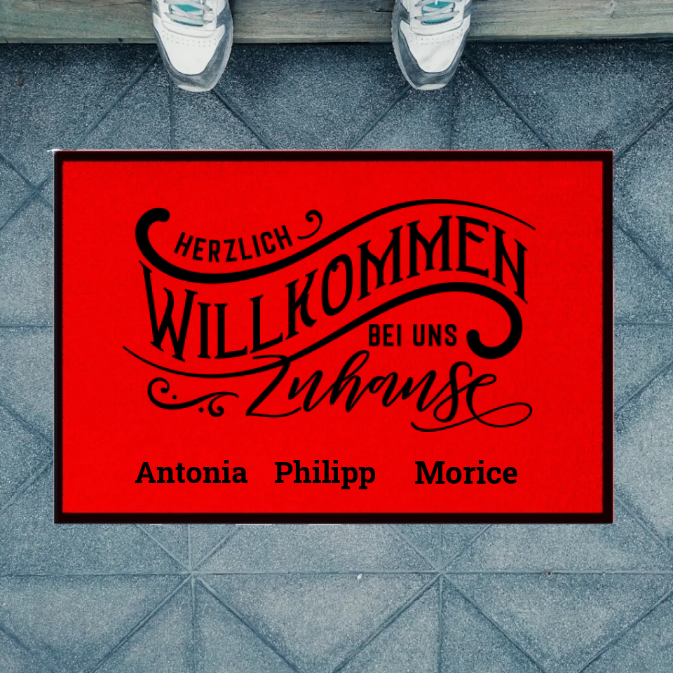 Fußmatte Herzlich Willkommen