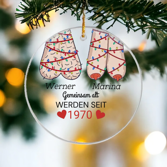 Weihnachtsbaum Anhänger gemeinsam Alt werden