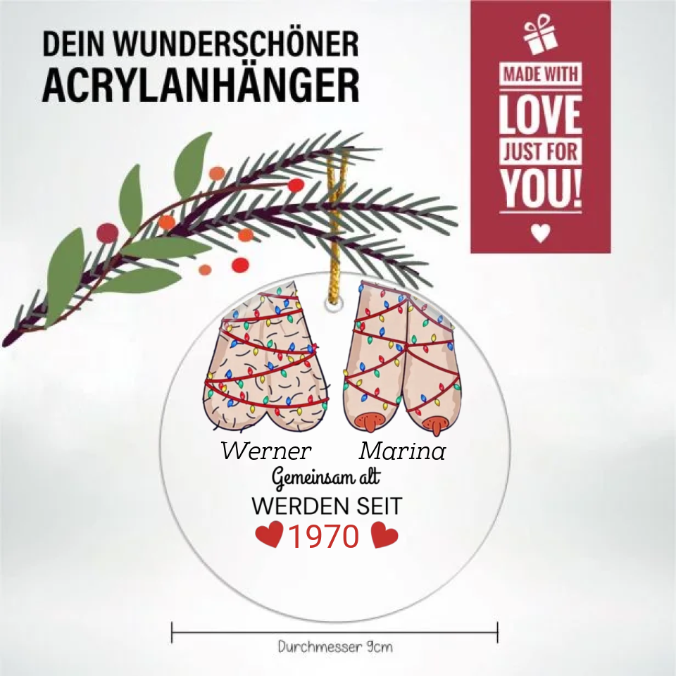 Weihnachtsbaum Anhänger gemeinsam Alt werden