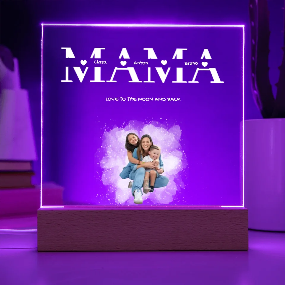 Acrylic Square with LED Base 8